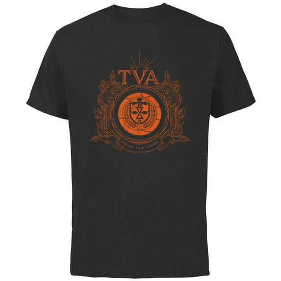 Marvel Loki Time Variance Authority TVA Badge - Short Sleeve Cotton T-Shirt for Adults - Customized-Black