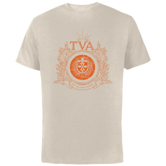 Marvel Loki Time Variance Authority TVA Badge - Short Sleeve Cotton T-Shirt for Adults - Customized-Natural