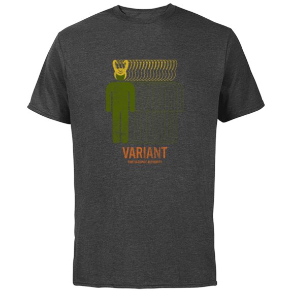 Marvel Loki Time Variance Authority Variant Retro - Short Sleeve Cotton T-Shirt for Adults - Customized-Charcoal