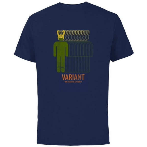 Marvel Loki Time Variance Authority Variant Retro - Short Sleeve Cotton T-Shirt for Adults - Customized-Navy