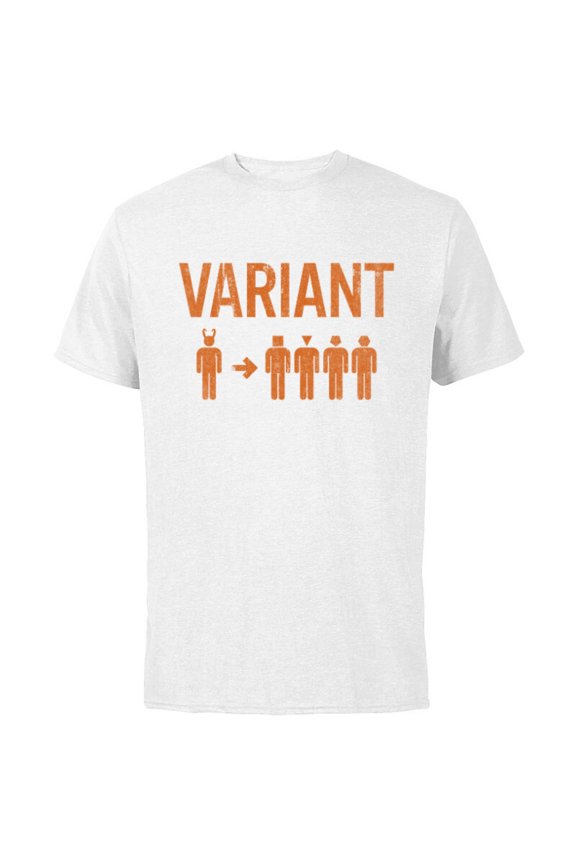 Loki Variant Sign - Short Sleeve Cotton T-Shirt for Adults - Customized-White