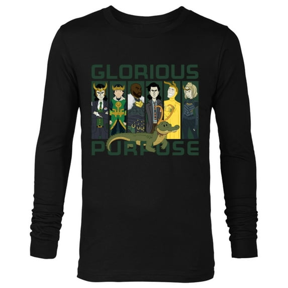 Marvel Loki Variants Alligator Loki Glorious Purpose - Long Sleeve T-Shirt for Men – Customized-Black