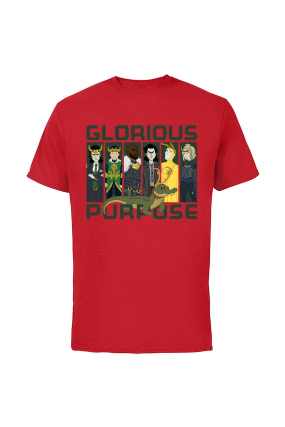 Loki Variants Alligator Loki Glorious Purpose - Short Sleeve Cotton T-Shirt for Adults - Customized-Red