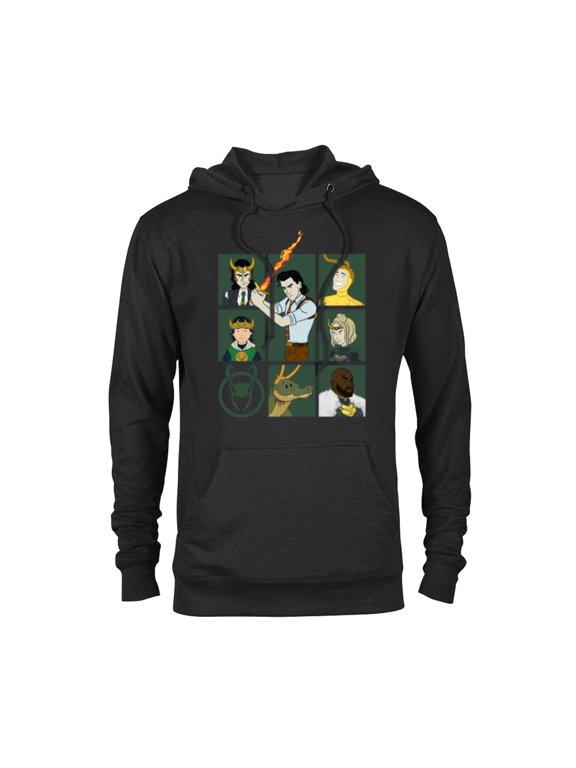 Loki Variants Alligator Loki Sylvie Character Grid - Pullover Hoodie for Adults – Customized-Black