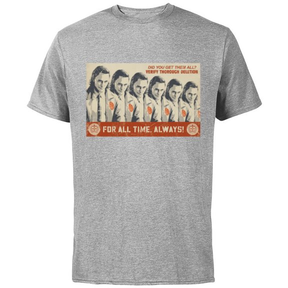 Marvel Loki Variants For All Time Always - Short Sleeve Cotton T-Shirt for Adults - Customized-Athletic Heather