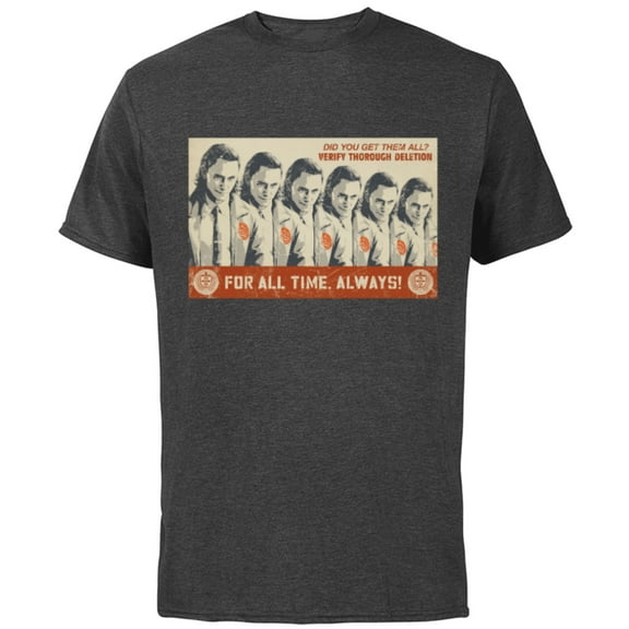 Marvel Loki Variants For All Time Always - Short Sleeve Cotton T-Shirt for Adults - Customized-Charcoal