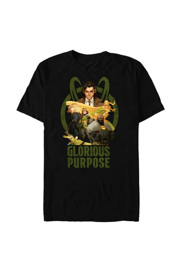 Loki Variants Glorious Purpose - Short Sleeve Blended T-Shirt for Adults – Customized-Black