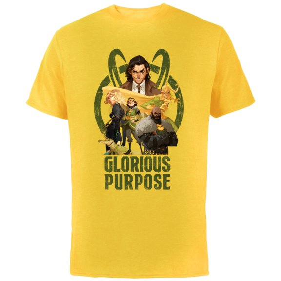 Marvel Loki Variants Glorious Purpose - Short Sleeve Cotton T-Shirt for Adults - Customized-Yellow