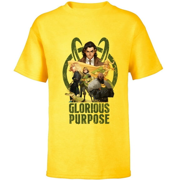 Marvel Loki Variants Glorious Purpose - Short Sleeve T-Shirt for Kids – Customized-Yellow