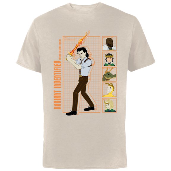 Marvel Loki Variants Identified - Short Sleeve Cotton T-Shirt for Adults - Customized-Natural
