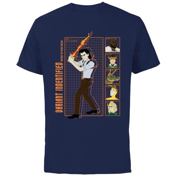 Marvel Loki Variants Identified - Short Sleeve Cotton T-Shirt for Adults - Customized-Navy