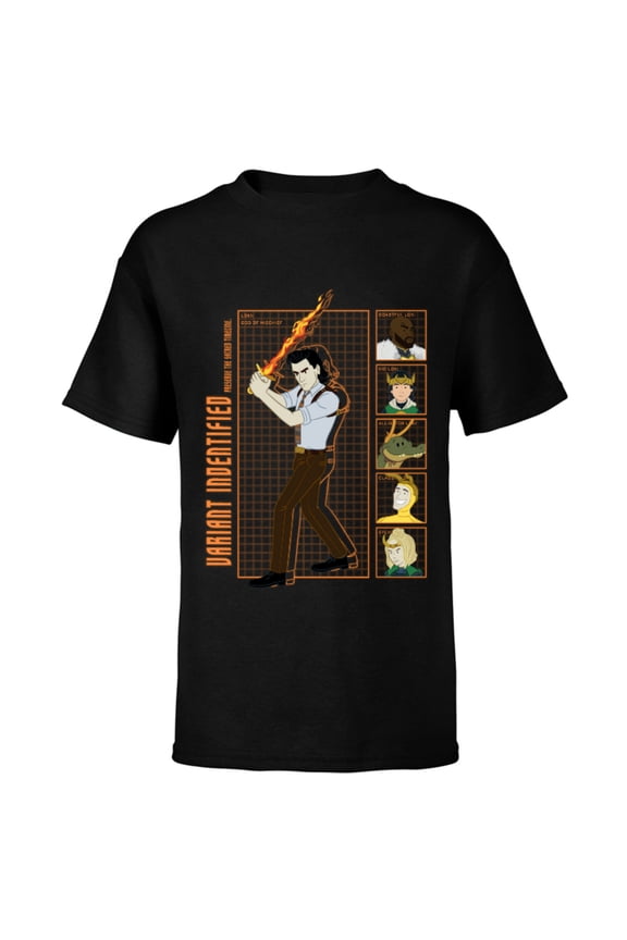 Loki Variants Identified - Short Sleeve T-Shirt for Kids – Customized-Black