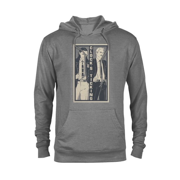 Marvel Loki and Mobius Clock's Ticking Retro Orange - Pullover Hoodie for Adults - Customized-Athletic Heather