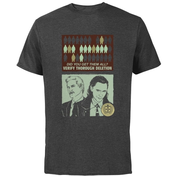 Marvel Loki and Mobius Did You Get All of Them? - Short Sleeve Cotton T-Shirt for Adults - Customized-Charcoal