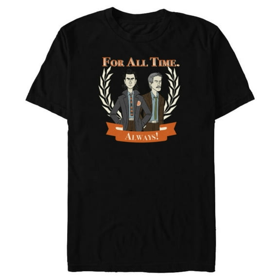 Marvel Loki and Mobius For All Time Always! - Short Sleeve Blended T-Shirt for Adults - Customized-Black