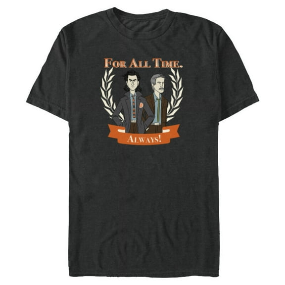 Marvel Loki and Mobius For All Time Always! - Short Sleeve Blended T-Shirt for Adults - Customized-Graphite Snow Heather