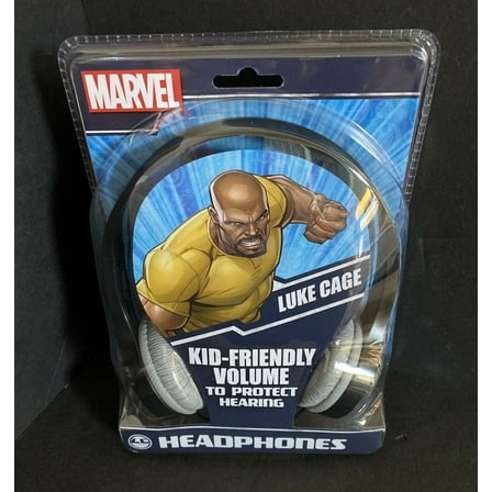 Marvel Luke Cage Kid Friendly Headphones NEW