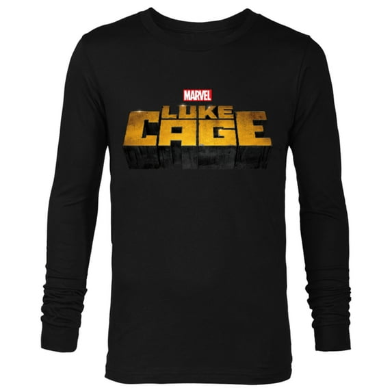 Marvel Luke Cage Series Logo - Long Sleeve T-Shirt for Men - Customized-Black