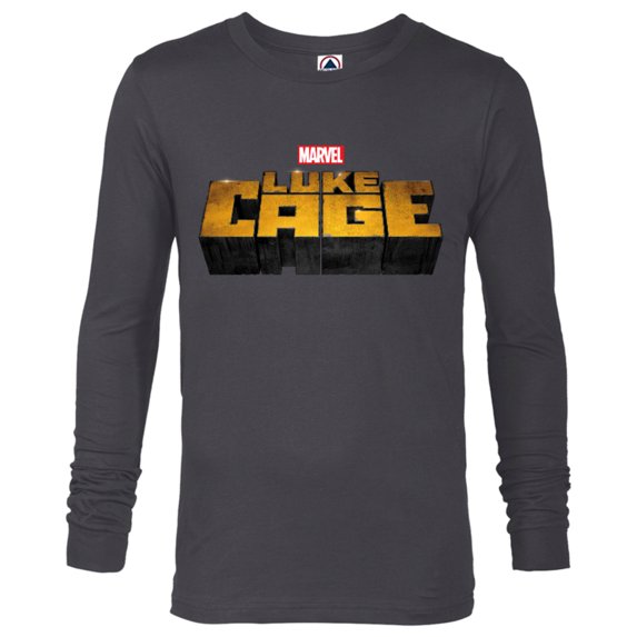 Marvel Luke Cage Series Logo - Long Sleeve T-Shirt for Men - Customized-Charcoal Heather