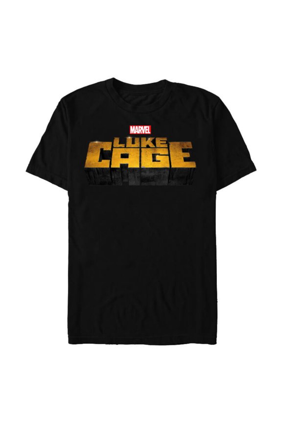 Luke Cage Series Logo - Short Sleeve Blended T-Shirt for Adults - Customized-Black