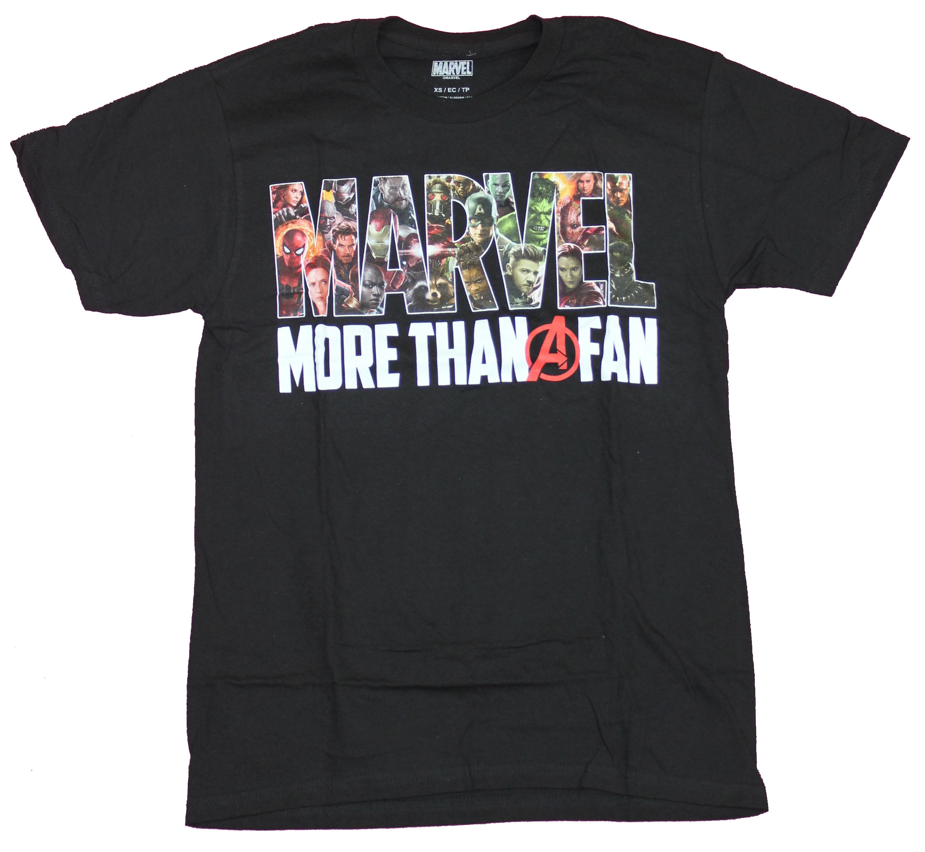 Marvel MCU Mens TShirt More Than A fan Front Movie Release Date Back