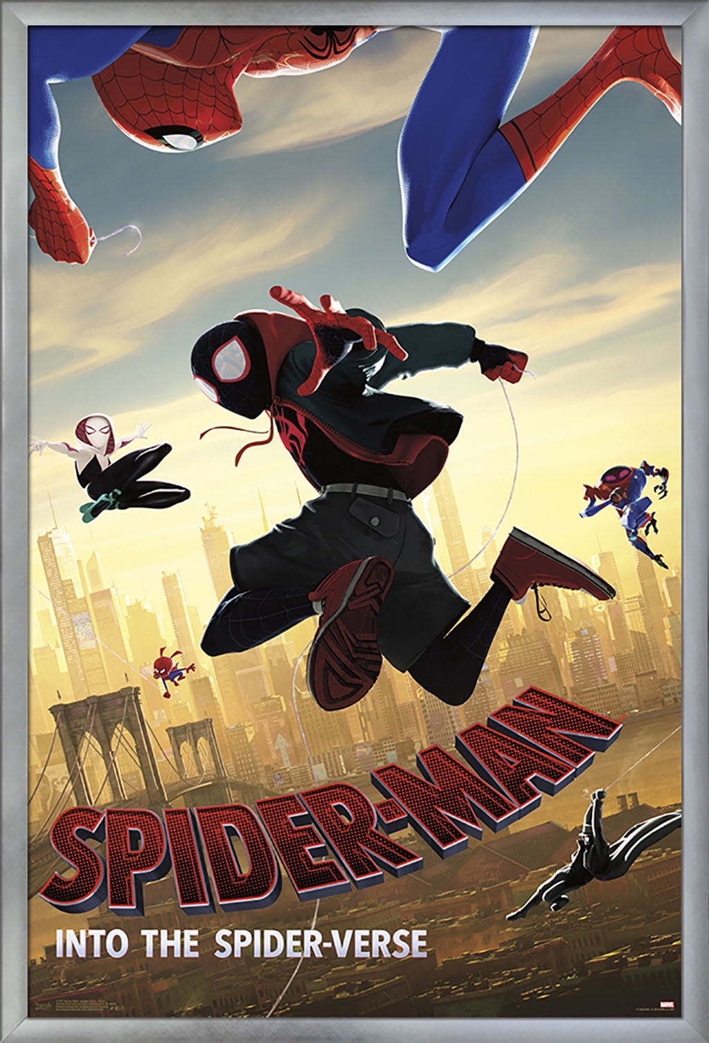 Marvel MCU - Spider-Man - Into The Spider-Verse - Dive Wall Poster, 22.375" x 34", Framed