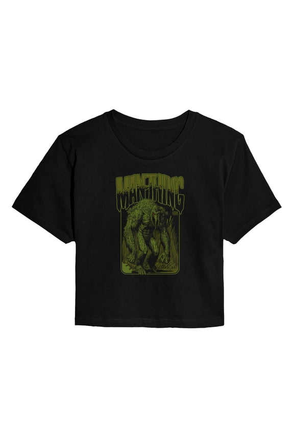 - Man-Thing - Juniors Cropped Graphic T-Shirt