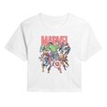 thumbnail image 1 of Marvel - Marvel Group Faded - Juniors Cropped Short Sleeve Graphic T-Shirt, 1 of 4