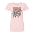 thumbnail image 1 of Marvel - Marvel Group Faded - Juniors Fitted Short Sleeve Graphic T-Shirt, 1 of 3
