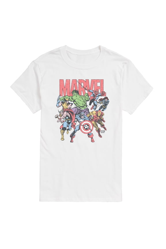 - Marvel Group Faded - Men's Short Sleeve Graphic T-Shirt