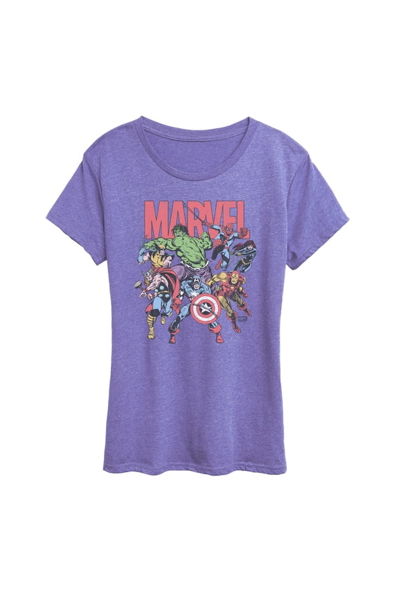 - Marvel Group Faded - Women's Short Sleeve Graphic T-Shirt