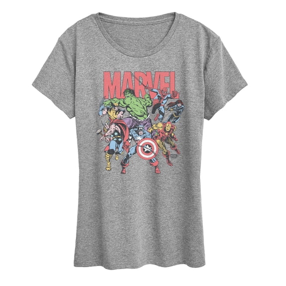 Marvel - Marvel Group Faded - Women's Short Sleeve Graphic T-Shirt