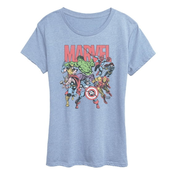 Marvel - Marvel Group Faded - Women's Short Sleeve Graphic T-Shirt