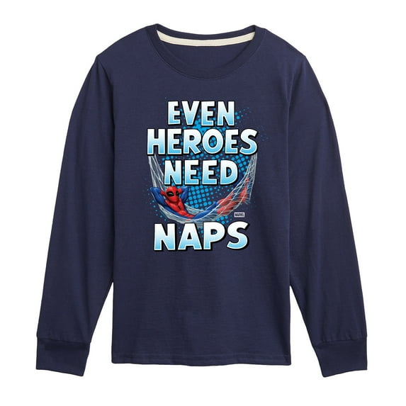 Marvel - Marvel Heros Need Naps - Youth Long Sleeve Graphic T-Shirt