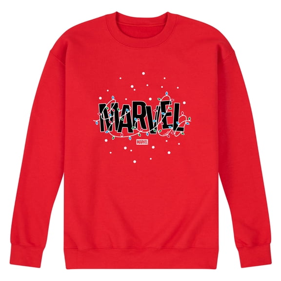 Marvel - Marvel Holiday Lights - Men's Long Sleeve Crew Fleece Sweatshirt
