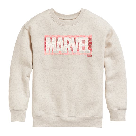 Marvel - Marvel Logo Word Fill - Youth Boys Crew Fleece Sweatshirt