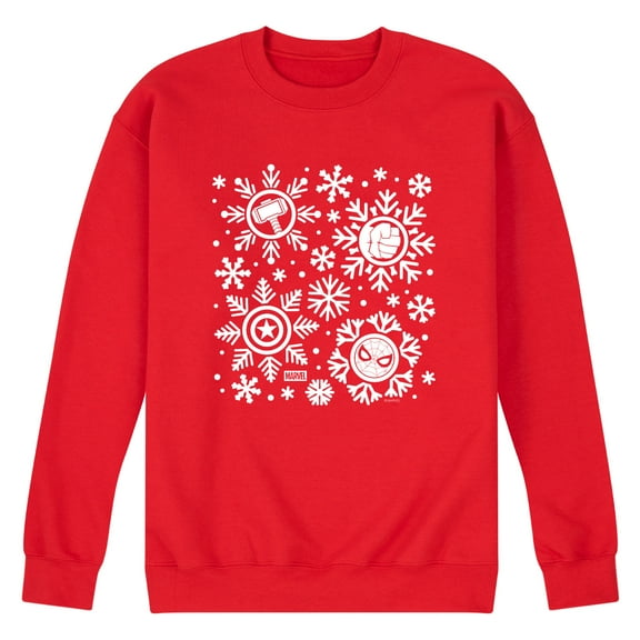 Marvel - Marvel Snowflakes - Men's Long Sleeve Crew Fleece Sweatshirt