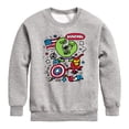 thumbnail image 1 of Marvel - Marvel Usa Sketch Boys' Graphic Long Sleeve Fleece Sweatshirt, 1 of 4