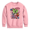 thumbnail image 1 of Marvel - Marvel Usa Sketch Boys' Graphic Long Sleeve Fleece Sweatshirt, 1 of 3