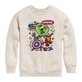 thumbnail image 1 of Marvel - Marvel Usa Sketch Boys' Graphic Long Sleeve Fleece Sweatshirt, 1 of 4