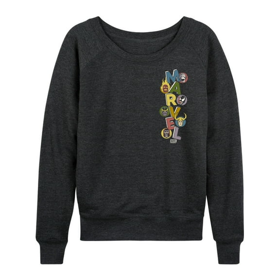 Marvel - Marvel Villains Stacked - Women's French Terry Long Sleeve Pullover