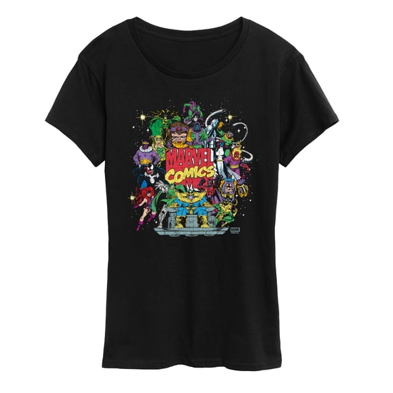 Marvel - Marvel Villian Collage - Women's Short Sleeve Graphic T-Shirt