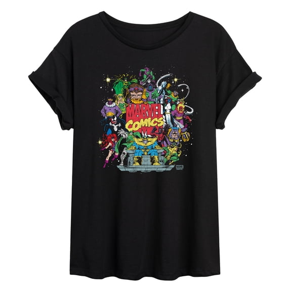 Marvel - Marvel Villian Collage Women's Relaxed Fit T-Shirt