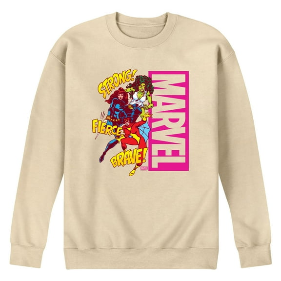 Marvel - Marvel Women Sound Effects - Men's Long Sleeve Crew Fleece Sweatshirt