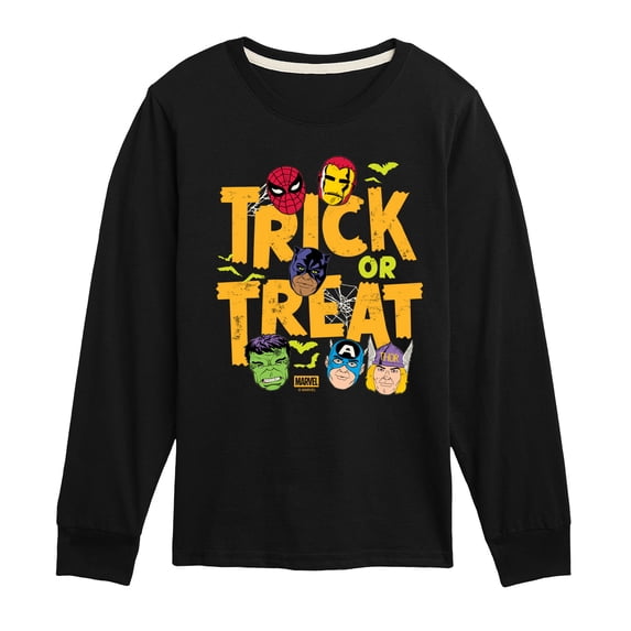 Marvel - Mask Halloween - Youth Boys Long Sleeve Graphic T-Shirt