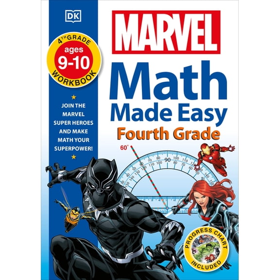 Marvel Math Made Easy, Fourth Grade: Join the Marvel Super Heroes and Make Math Your Superpower!