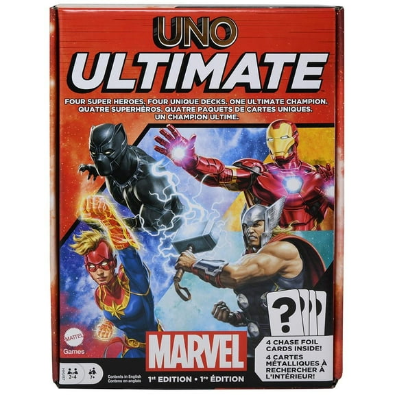 Marvel Mattel DDC 1st Edition UNO Ultimate Marvel Child Card Games, Paper