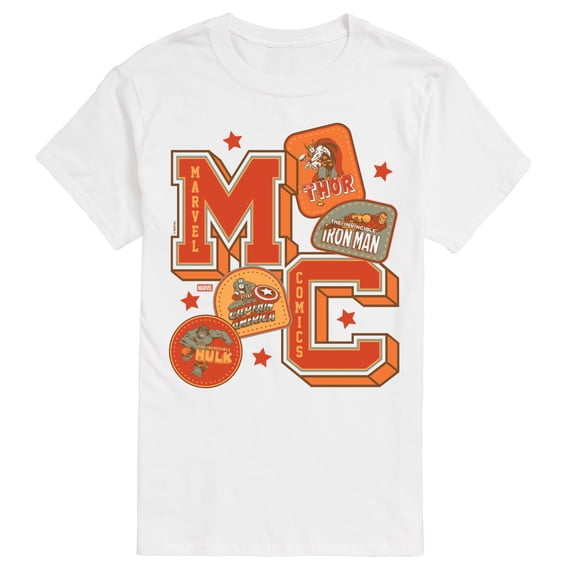Marvel - Mc Collegiate Patches - Men's Short Sleeve Graphic T-Shirt