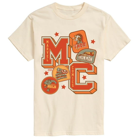 Marvel - Mc Collegiate Patches - Men's Short Sleeve Graphic T-Shirt
