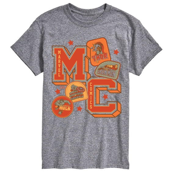 Marvel - Mc Collegiate Patches - Men's Short Sleeve Graphic T-Shirt